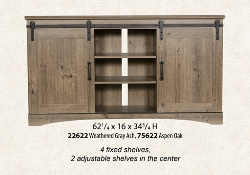 62" Barndoor Media Console